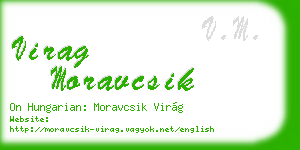 virag moravcsik business card