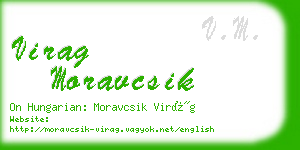 virag moravcsik business card